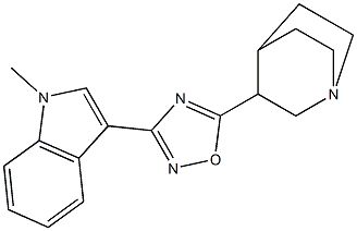 3-[5-(1-Azabicyclo[2.2.2]octan-3-yl)-1,2,4-oxadiazol-3-yl]-1-methyl-1H-indole Structure