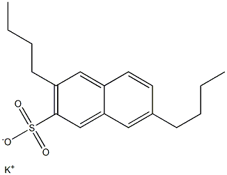 3,7-Dibutyl-2-naphthalenesulfonic acid potassium salt 구조식 이미지