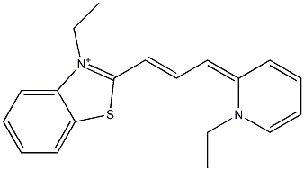 3-Ethyl-2-[3-[1-ethylpyridin-2(1H)-ylidene]-1-propenyl]benzothiazol-3-ium 구조식 이미지