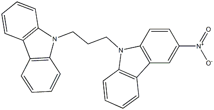 3-Nitro[9,9'-trimethylenebis(9H-carbazole)] Structure