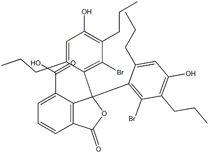 1,1-Bis(6-bromo-4-hydroxy-2,5-dipropylphenyl)-1,3-dihydro-3-oxoisobenzofuran-7-carboxylic acid Structure