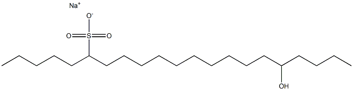 17-Hydroxyhenicosane-6-sulfonic acid sodium salt 구조식 이미지