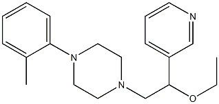 1-[2-Ethoxy-2-(3-pyridinyl)ethyl]-4-(o-tolyl)piperazine 구조식 이미지