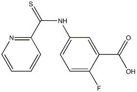 5-(2-Pyridinylcarbonothioylamino)-2-fluorobenzoic acid Structure