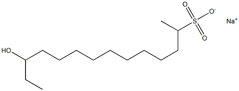 12-Hydroxytetradecane-2-sulfonic acid sodium salt 구조식 이미지
