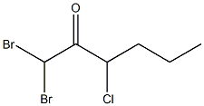 1,1-Dibromo-3-chloro-2-hexanone 구조식 이미지