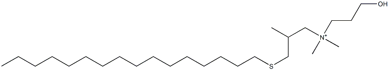 3-Hexadecylthio-2-methyl-N,N-dimethyl-N-(3-hydroxypropyl)-1-propanaminium Structure