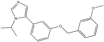 1-Isopropyl-5-[3-(3-methoxybenzyloxy)phenyl]-1H-imidazole 구조식 이미지