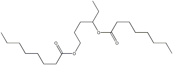 Dioctanoic acid 1,4-hexanediyl ester Structure