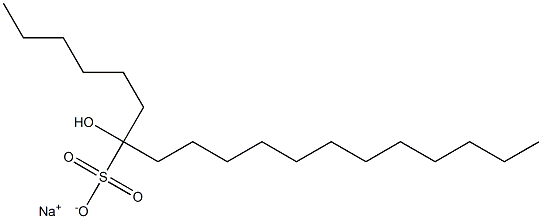 7-Hydroxynonadecane-7-sulfonic acid sodium salt 구조식 이미지