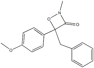 4-Benzyl-2-methyl-4-(4-methoxyphenyl)-1,2-oxazetidin-3-one Structure