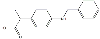 2-[4-(Benzylamino)phenyl]propionic acid 구조식 이미지