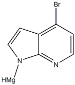 Bromo(1H-pyrrolo[2,3-b]pyridine-1-yl) magnesium Structure