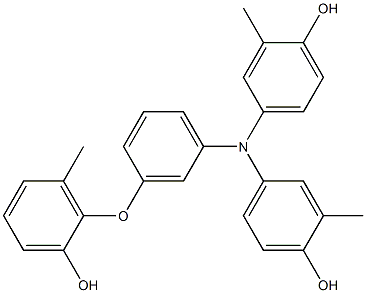 N,N-Bis(4-hydroxy-3-methylphenyl)-3-(2-hydroxy-6-methylphenoxy)benzenamine Structure