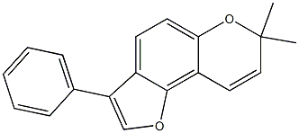 3-Phenyl-7,7-dimethyl-7H-furo[2,3-f][1]benzopyran 구조식 이미지