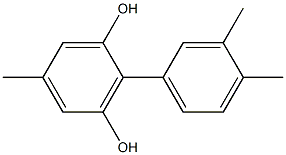 5-Methyl-2-(3,4-dimethylphenyl)benzene-1,3-diol 구조식 이미지