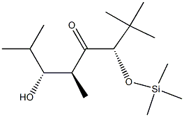 [3S,5S,6R,(-)]-6-Hydroxy-2,2,5,7-tetramethyl-3-trimethylsiloxy-4-octanone 구조식 이미지