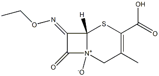 7-[(E)-Ethoxyimino]-3-methyl-4-carboxycepham-3-ene 1-oxide Structure