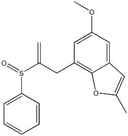 5-Methoxy-2-methyl-7-[2-(phenylsulfinyl)-2-propenyl]benzofuran 구조식 이미지