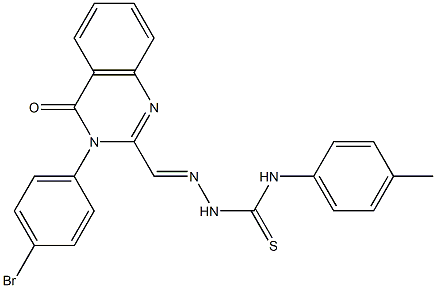 3-(4-Bromophenyl)-2-[[[(p-methylphenyl)amino]thiocarbonylamino]iminomethyl]quinazolin-4(3H)-one 구조식 이미지