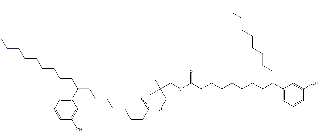 Bis[9-(3-hydroxyphenyl)stearic acid]2,2-dimethylpropane-1,3-diyl ester 구조식 이미지