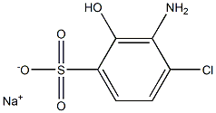 3-Amino-4-chloro-2-hydroxybenzenesulfonic acid sodium salt 구조식 이미지