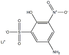 5-Amino-2-hydroxy-3-nitrobenzenesulfonic acid lithium salt Structure