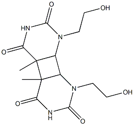 4,5-Bis(2-hydroxyethyl)-8a,8b-dimethyl-4,4a,4b,5-tetrahydro-2,4,5,7-tetraazabiphenylene-1,3,6,8(2H,7H,8aH,8bH)-tetrone 구조식 이미지