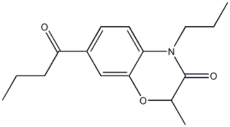 2-Methyl-4-propyl-7-butyryl-4H-1,4-benzoxazin-3(2H)-one 구조식 이미지