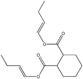 1,2-Cyclohexanedicarboxylic acid bis(1-butenyl) ester 구조식 이미지