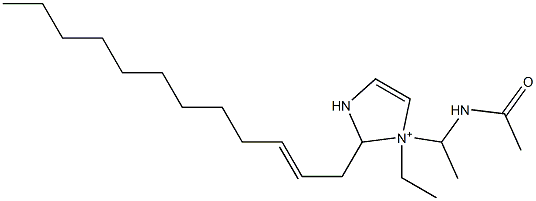 1-[1-(Acetylamino)ethyl]-2-(2-dodecenyl)-1-ethyl-4-imidazoline-1-ium Structure