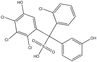 (2-Chlorophenyl)(2,3,4-trichloro-5-hydroxyphenyl)(3-hydroxyphenyl)methanesulfonic acid Structure