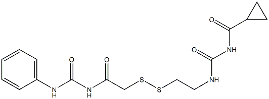 1-(Cyclopropylcarbonyl)-3-[2-[[(3-phenylureido)carbonylmethyl]dithio]ethyl]urea 구조식 이미지