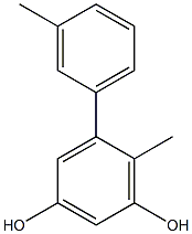 6-Methyl-5-(3-methylphenyl)benzene-1,3-diol 구조식 이미지