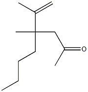 4-Methyl-4-(1-methylethenyl)-2-octanone Structure