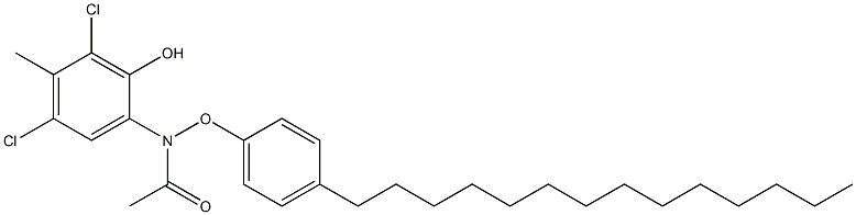 2-(4-Tetradecylphenoxyacetylamino)-4,6-dichloro-5-methylphenol 구조식 이미지