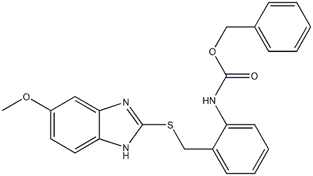 5-Methoxy-2-[[2-[[(benzyloxy)carbonyl]amino]benzyl]thio]-1H-benzimidazole 구조식 이미지