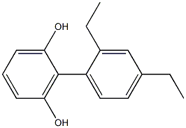 2-(2,4-Diethylphenyl)benzene-1,3-diol Structure