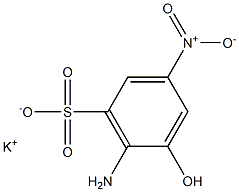 6-Amino-5-hydroxy-3-nitrobenzenesulfonic acid potassium salt Structure