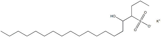 5-Hydroxyicosane-4-sulfonic acid potassium salt Structure