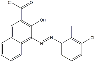4-(3-Chloro-2-methylphenylazo)-3-hydroxy-2-naphthoyl chloride Structure