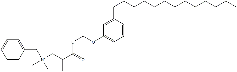 N,N-Dimethyl-N-benzyl-N-[2-[[(3-tridecylphenyloxy)methyl]oxycarbonyl]propyl]aminium Structure