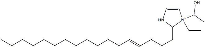 1-Ethyl-2-(4-heptadecenyl)-1-(1-hydroxyethyl)-4-imidazoline-1-ium Structure