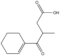 3-Methyl-4-oxo-4-(1-cyclohexenyl)butanoic acid Structure