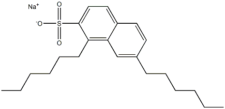 1,7-Dihexyl-2-naphthalenesulfonic acid sodium salt Structure