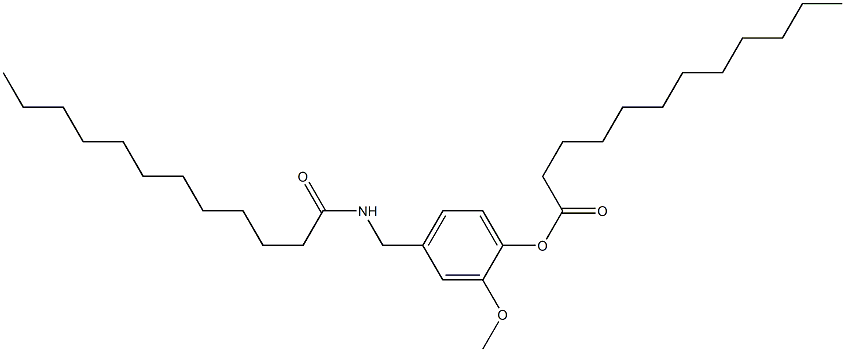 Dodecanoic acid 4-(dodecanoylaminomethyl)-2-methoxyphenyl ester 구조식 이미지