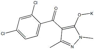 4-(2,4-Dichlorobenzoyl)-5-potassiooxy-1,3-dimethyl-1H-pyrazole Structure