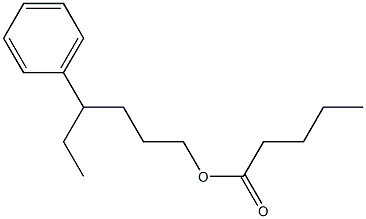 Pentanoic acid 4-phenylhexyl ester Structure