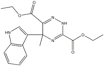 5-(1H-Indol-3-yl)-3-(ethoxycarbonyl)-5-methyl-6-(ethoxycarbonyl)-2,5-dihydro-1,2,4-triazine 구조식 이미지