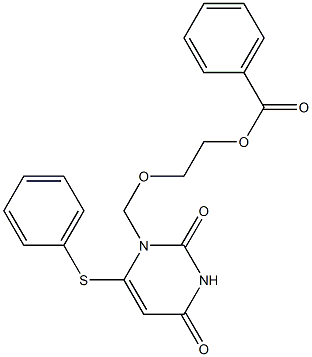 1-[(2-Benzoyloxyethoxy)methyl]-6-phenylthiopyrimidine-2,4(1H,3H)-dione 구조식 이미지